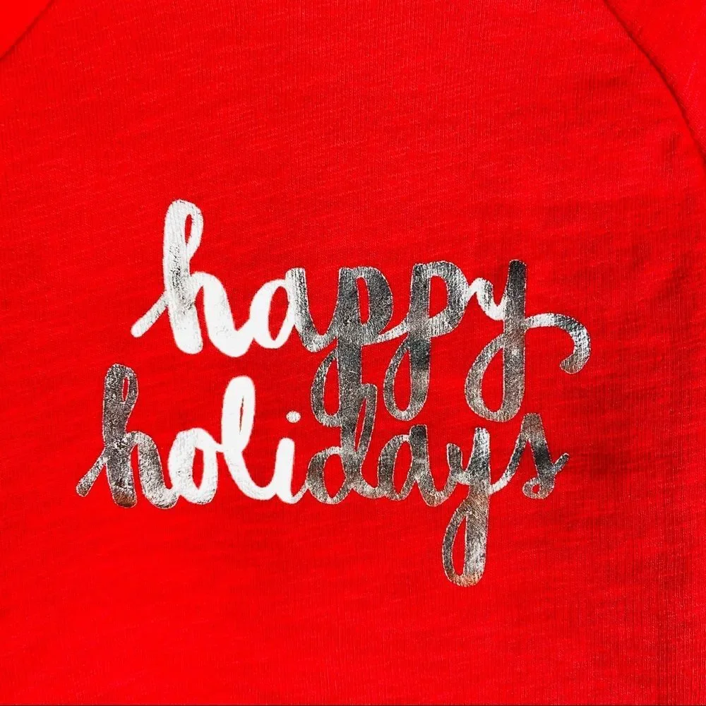 Happy Holidays Girls 2pc Leggings set Red Black